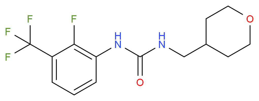 N-[2-fluoro-3-(trifluoromethyl)phenyl]-N'-(tetrahydro-2H-pyran-4-ylmethyl)urea_Molecular_structure_CAS_)