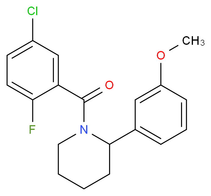 1-(5-chloro-2-fluorobenzoyl)-2-(3-methoxyphenyl)piperidine_Molecular_structure_CAS_)