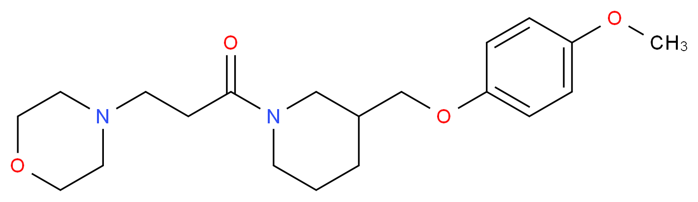 4-(3-{3-[(4-methoxyphenoxy)methyl]-1-piperidinyl}-3-oxopropyl)morpholine_Molecular_structure_CAS_)