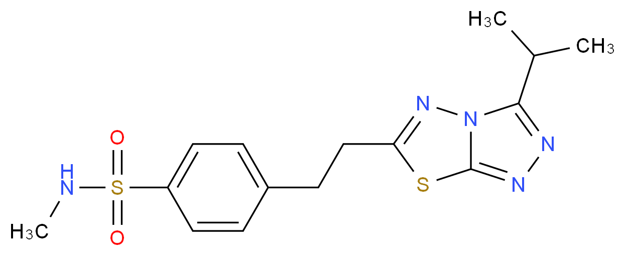 4-[2-(3-isopropyl[1,2,4]triazolo[3,4-b][1,3,4]thiadiazol-6-yl)ethyl]-N-methylbenzenesulfonamide_Molecular_structure_CAS_)