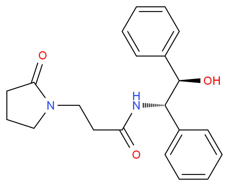 N-[(1S,2R)-2-hydroxy-1,2-diphenylethyl]-3-(2-oxopyrrolidin-1-yl)propanamide_Molecular_structure_CAS_)