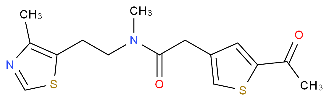 2-(5-acetyl-3-thienyl)-N-methyl-N-[2-(4-methyl-1,3-thiazol-5-yl)ethyl]acetamide_Molecular_structure_CAS_)