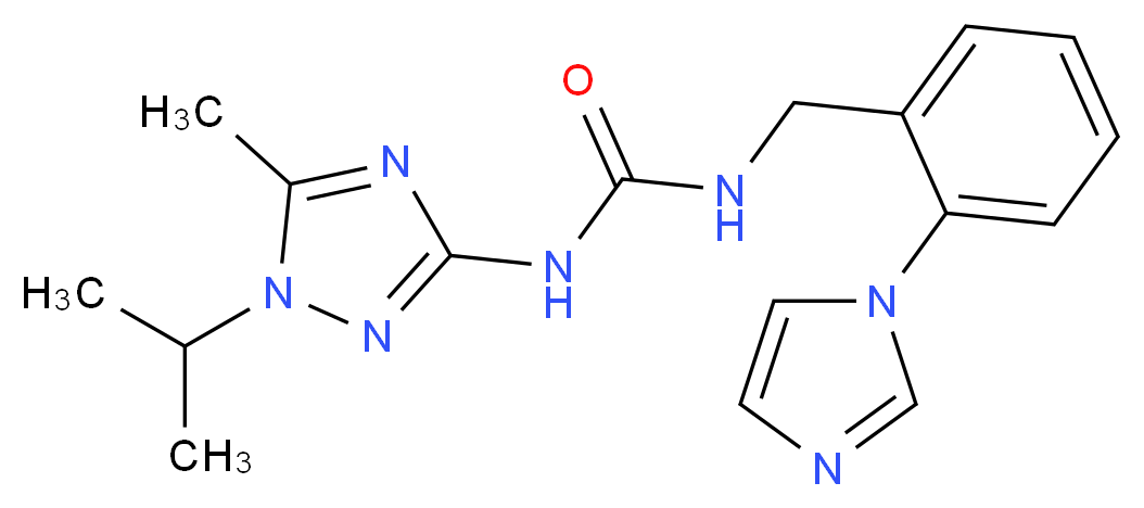 N-[2-(1H-imidazol-1-yl)benzyl]-N'-(1-isopropyl-5-methyl-1H-1,2,4-triazol-3-yl)urea_Molecular_structure_CAS_)