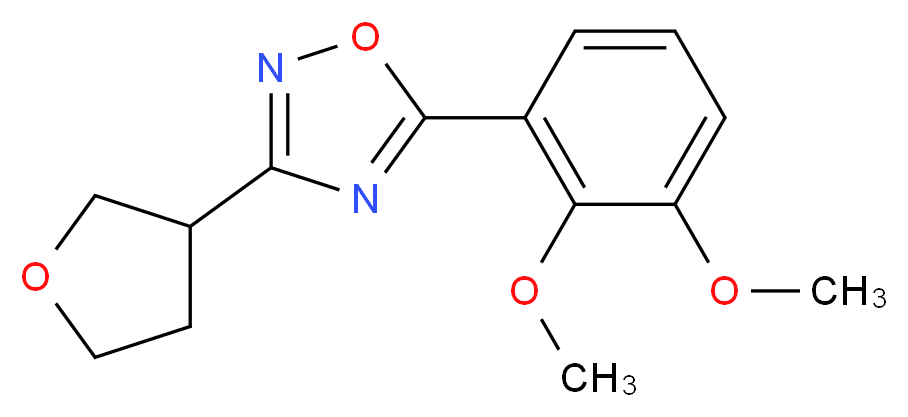 5-(2,3-dimethoxyphenyl)-3-(tetrahydrofuran-3-yl)-1,2,4-oxadiazole_Molecular_structure_CAS_)