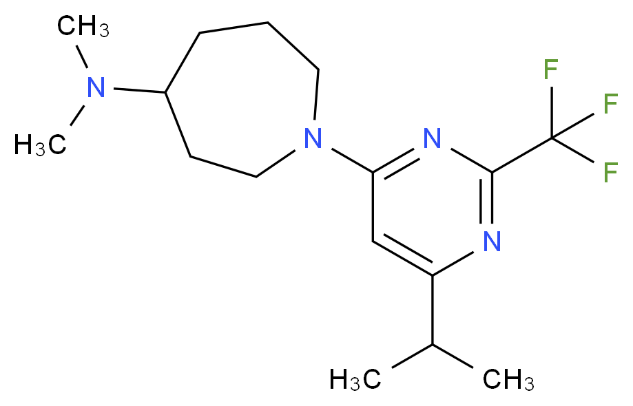 1-[6-isopropyl-2-(trifluoromethyl)-4-pyrimidinyl]-N,N-dimethyl-4-azepanamine_Molecular_structure_CAS_)