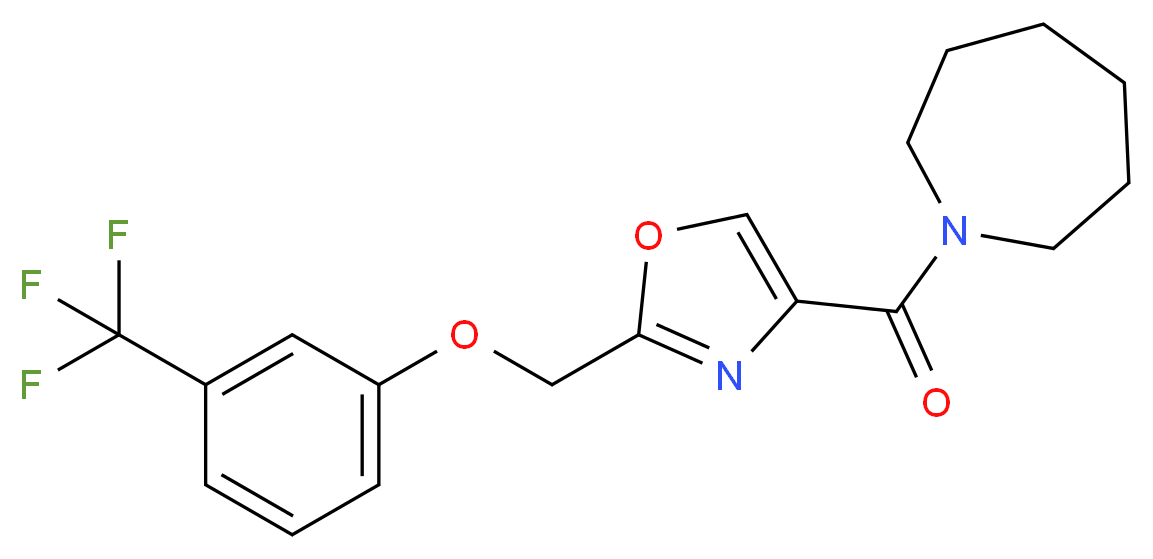 1-[(2-{[3-(trifluoromethyl)phenoxy]methyl}-1,3-oxazol-4-yl)carbonyl]azepane_Molecular_structure_CAS_)