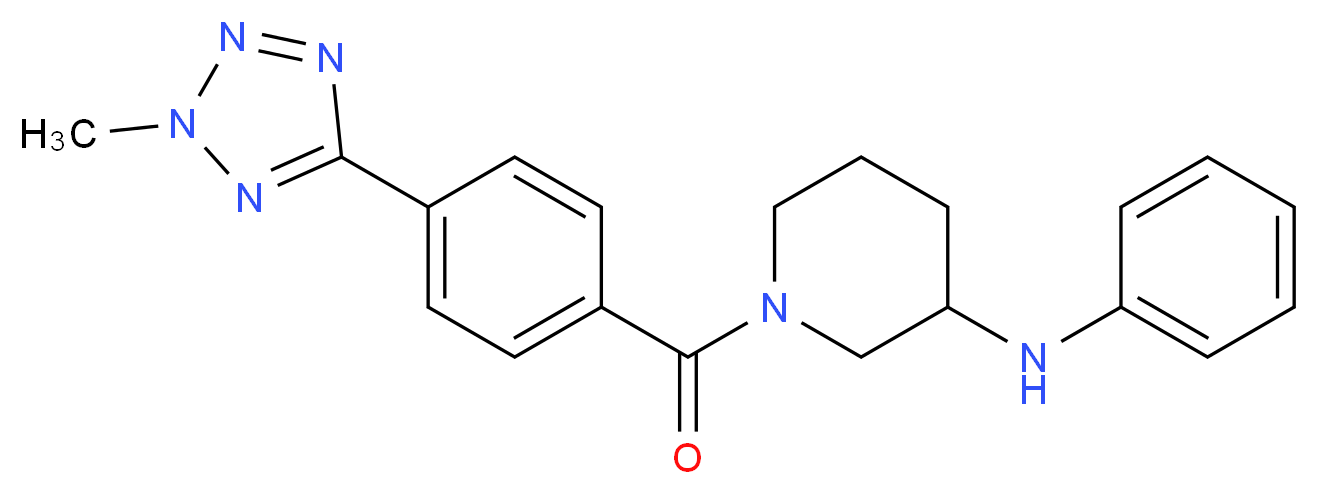 1-[4-(2-methyl-2H-tetrazol-5-yl)benzoyl]-N-phenyl-3-piperidinamine_Molecular_structure_CAS_)