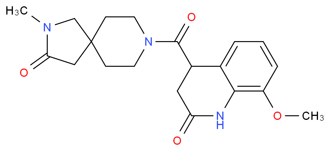 8-methoxy-4-[(2-methyl-3-oxo-2,8-diazaspiro[4.5]dec-8-yl)carbonyl]-3,4-dihydro-2(1H)-quinolinone_Molecular_structure_CAS_)