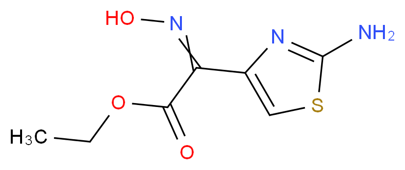 Ethyl 2-amino-α-(hydroxyimino)-4-thiazoleacetate, predominantly syn_Molecular_structure_CAS_64485-82-1)