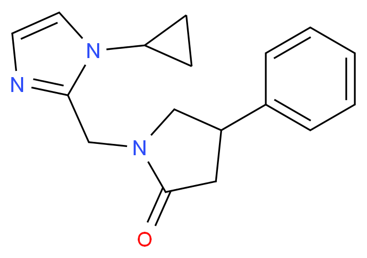 1-[(1-cyclopropyl-1H-imidazol-2-yl)methyl]-4-phenylpyrrolidin-2-one_Molecular_structure_CAS_)