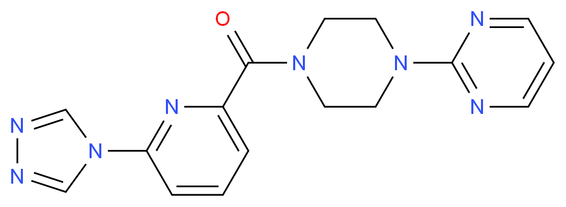 2-(4-{[6-(4H-1,2,4-triazol-4-yl)pyridin-2-yl]carbonyl}piperazin-1-yl)pyrimidine_Molecular_structure_CAS_)
