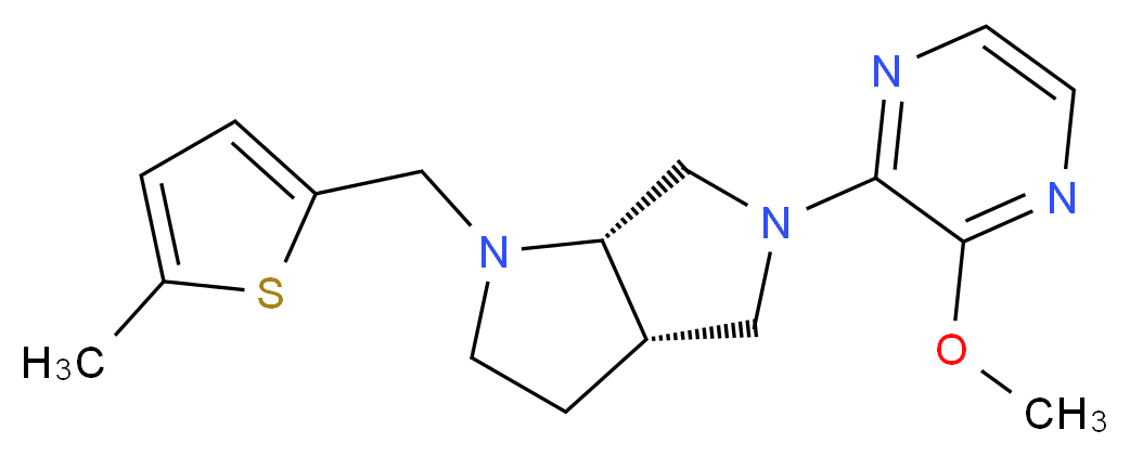 (3aS,6aS)-5-(3-methoxypyrazin-2-yl)-1-[(5-methyl-2-thienyl)methyl]octahydropyrrolo[3,4-b]pyrrole_Molecular_structure_CAS_)