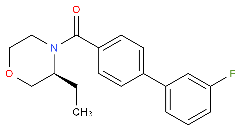 (3S)-3-ethyl-4-[(3'-fluorobiphenyl-4-yl)carbonyl]morpholine_Molecular_structure_CAS_)