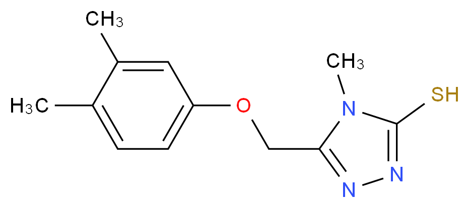 5-[(3,4-Dimethylphenoxy)methyl]-4-methyl-4H-1,2,4-triazole-3-thiol_Molecular_structure_CAS_)