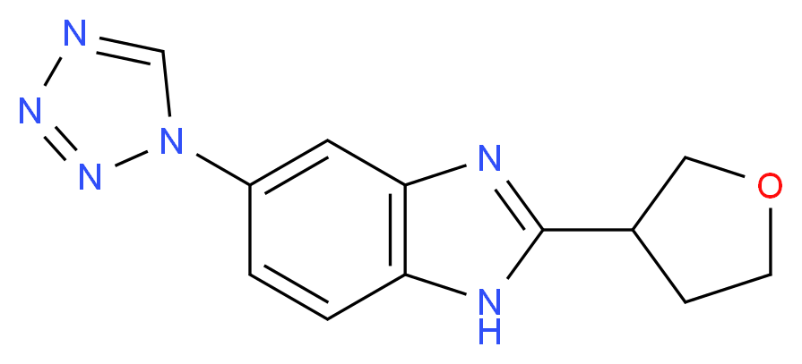 2-(tetrahydrofuran-3-yl)-5-(1H-tetrazol-1-yl)-1H-benzimidazole_Molecular_structure_CAS_)