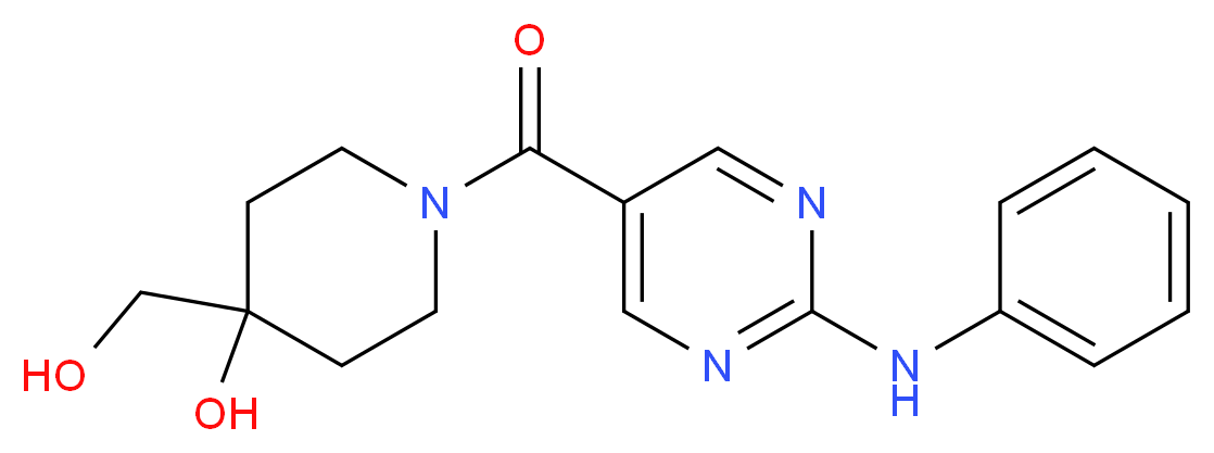 1-[(2-anilinopyrimidin-5-yl)carbonyl]-4-(hydroxymethyl)piperidin-4-ol_Molecular_structure_CAS_)