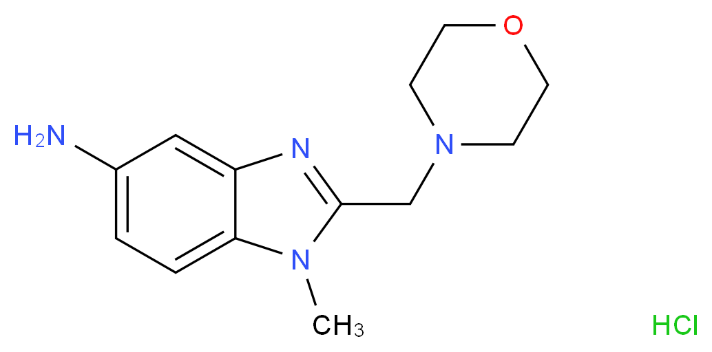 1-methyl-2-(morpholinomethyl)-1H-benzo[d]imidazol-5-amine hydrochloride_Molecular_structure_CAS_)