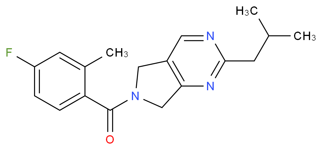 6-(4-fluoro-2-methylbenzoyl)-2-isobutyl-6,7-dihydro-5H-pyrrolo[3,4-d]pyrimidine_Molecular_structure_CAS_)