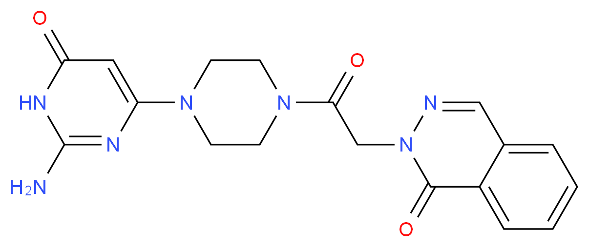 2-{2-[4-(2-amino-6-oxo-1,6-dihydro-4-pyrimidinyl)-1-piperazinyl]-2-oxoethyl}-1(2H)-phthalazinone_Molecular_structure_CAS_)