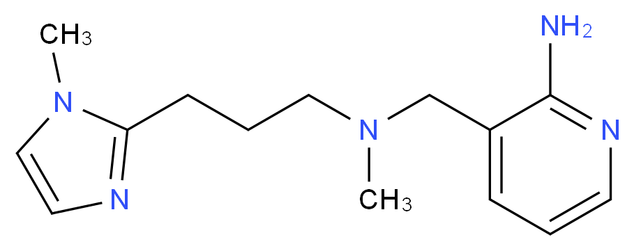 3-({methyl[3-(1-methyl-1H-imidazol-2-yl)propyl]amino}methyl)pyridin-2-amine_Molecular_structure_CAS_)