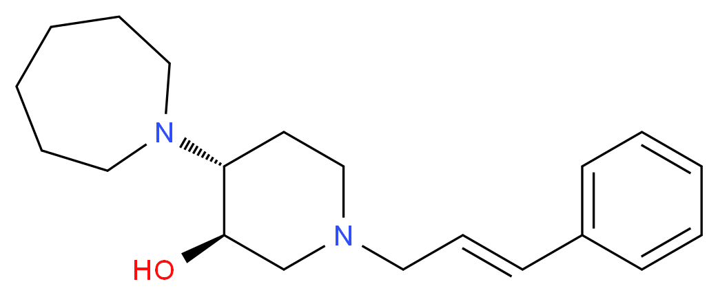(3R*,4R*)-4-(1-azepanyl)-1-[(2E)-3-phenyl-2-propen-1-yl]-3-piperidinol_Molecular_structure_CAS_)