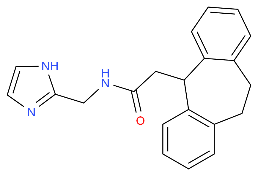 2-(10,11-dihydro-5H-dibenzo[a,d][7]annulen-5-yl)-N-(1H-imidazol-2-ylmethyl)acetamide_Molecular_structure_CAS_)