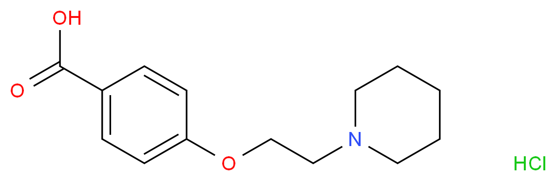 4-[2-(1-Piperidinyl)ethoxy]benzoic Acid Hydrochloride Salt_Molecular_structure_CAS_84449-80-9)