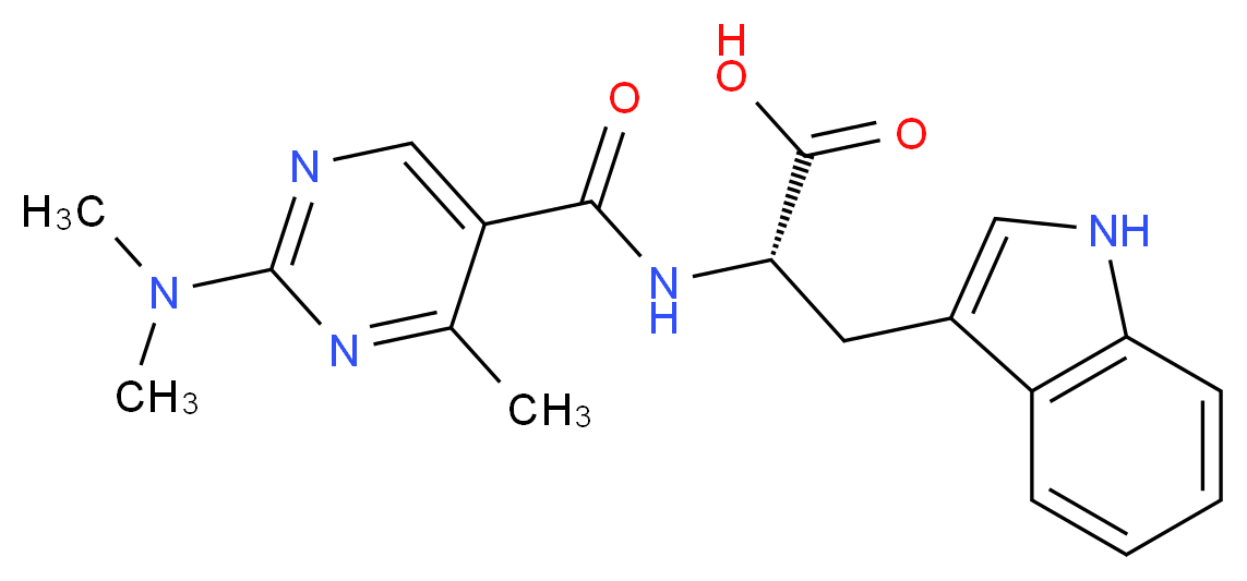 N-{[2-(dimethylamino)-4-methyl-5-pyrimidinyl]carbonyl}-L-tryptophan_Molecular_structure_CAS_)