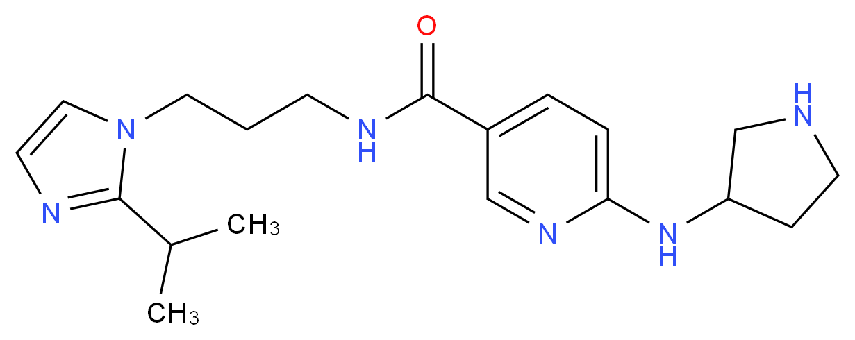 N-[3-(2-isopropyl-1H-imidazol-1-yl)propyl]-6-(pyrrolidin-3-ylamino)nicotinamide_Molecular_structure_CAS_)