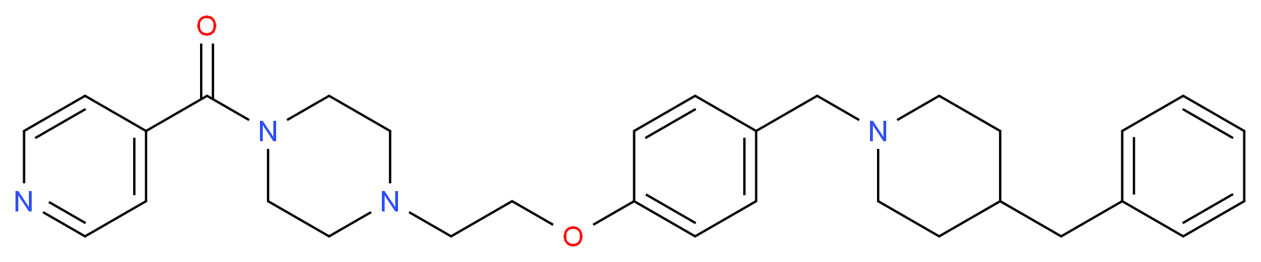1-(2-{4-[(4-benzyl-1-piperidinyl)methyl]phenoxy}ethyl)-4-isonicotinoylpiperazine_Molecular_structure_CAS_)