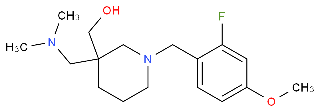 [3-[(dimethylamino)methyl]-1-(2-fluoro-4-methoxybenzyl)piperidin-3-yl]methanol_Molecular_structure_CAS_)
