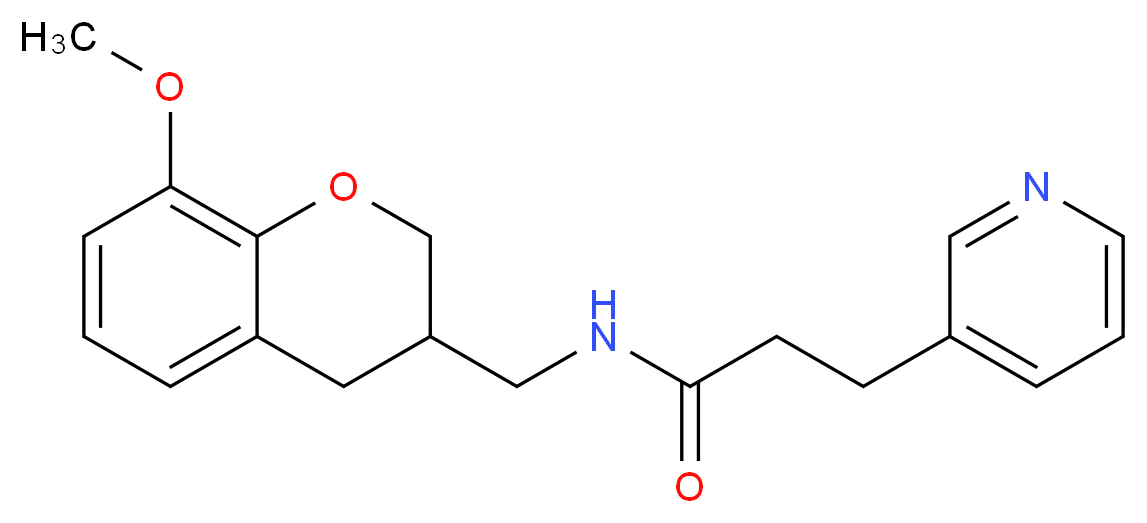 N-[(8-methoxy-3,4-dihydro-2H-chromen-3-yl)methyl]-3-pyridin-3-ylpropanamide_Molecular_structure_CAS_)