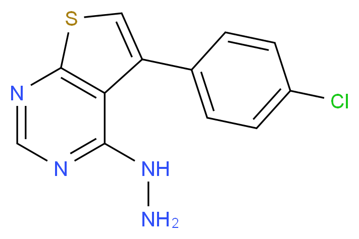 5-(4-chlorophenyl)-4-hydrazinothieno[2,3-d]pyrimidine_Molecular_structure_CAS_)