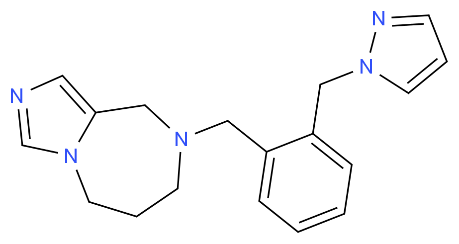 8-[2-(1H-pyrazol-1-ylmethyl)benzyl]-6,7,8,9-tetrahydro-5H-imidazo[1,5-a][1,4]diazepine_Molecular_structure_CAS_)