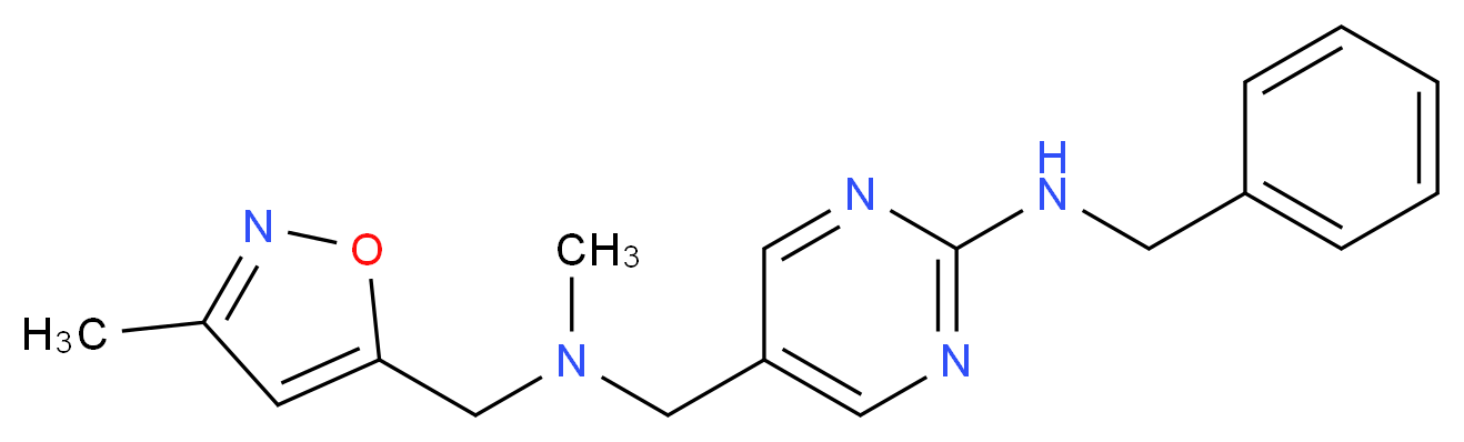 N-benzyl-5-({methyl[(3-methylisoxazol-5-yl)methyl]amino}methyl)pyrimidin-2-amine_Molecular_structure_CAS_)