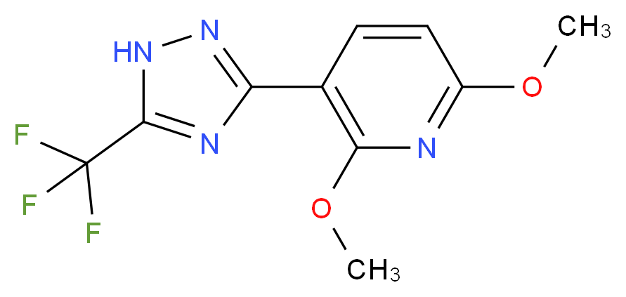 2,6-dimethoxy-3-[5-(trifluoromethyl)-1H-1,2,4-triazol-3-yl]pyridine_Molecular_structure_CAS_)