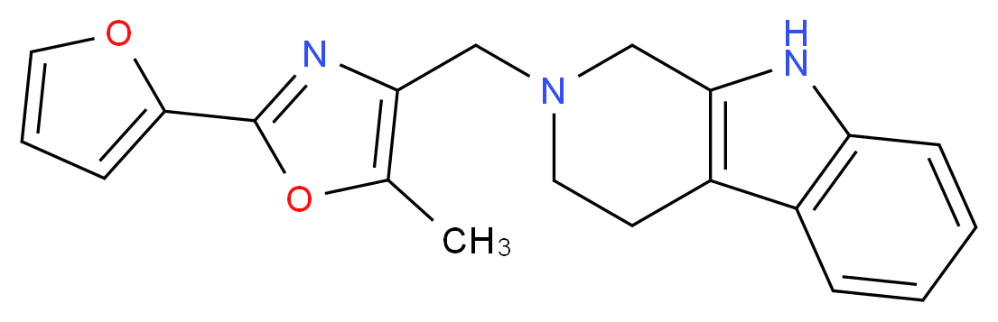 2-{[2-(2-furyl)-5-methyl-1,3-oxazol-4-yl]methyl}-2,3,4,9-tetrahydro-1H-beta-carboline_Molecular_structure_CAS_)