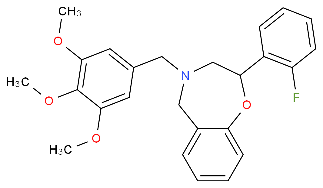 2-(2-fluorophenyl)-4-(3,4,5-trimethoxybenzyl)-2,3,4,5-tetrahydro-1,4-benzoxazepine_Molecular_structure_CAS_)