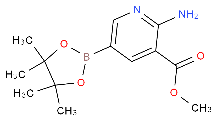 Methyl 2-aMino-5-(4,4,5,5-tetraMethyl-1,3,2-dioxaborolan-2-yl)nicotinate_Molecular_structure_CAS_947249-44-7)