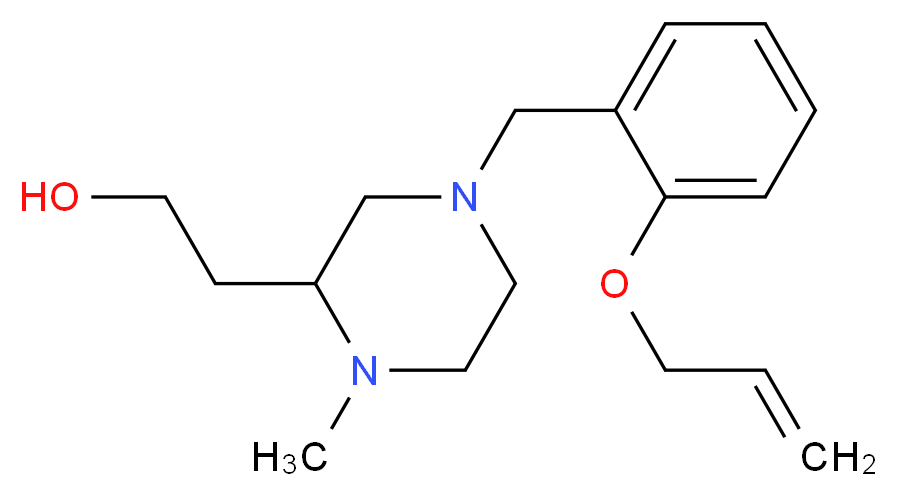 2-{4-[2-(allyloxy)benzyl]-1-methyl-2-piperazinyl}ethanol_Molecular_structure_CAS_)