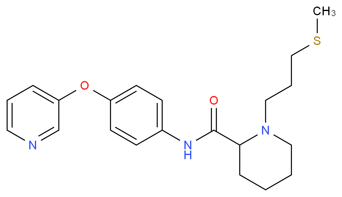 1-[3-(methylthio)propyl]-N-[4-(3-pyridinyloxy)phenyl]-2-piperidinecarboxamide_Molecular_structure_CAS_)