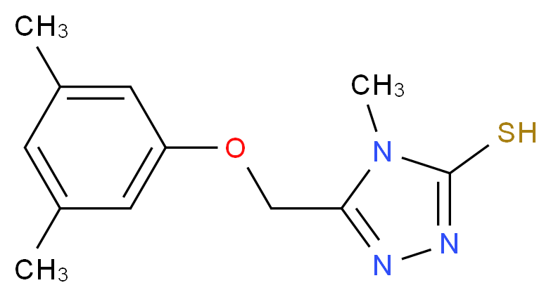 5-[(3,5-Dimethylphenoxy)methyl]-4-methyl-4H-1,2,4-triazole-3-thiol_Molecular_structure_CAS_)