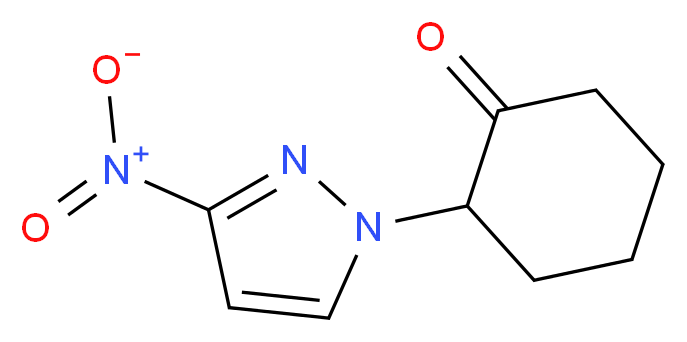 2-(3-nitro-1H-pyrazol-1-yl)cyclohexan-1-one_Molecular_structure_CAS_)