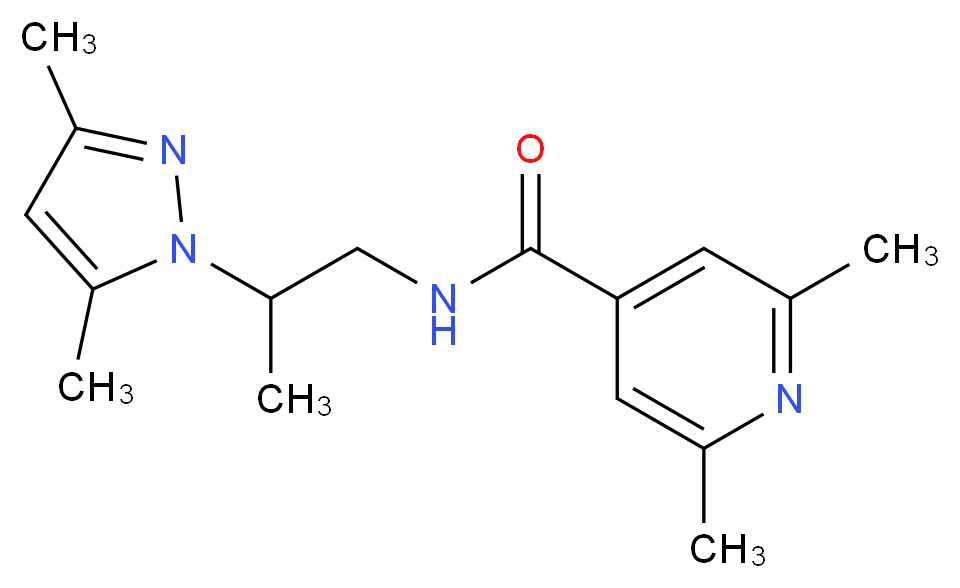 N-[2-(3,5-dimethyl-1H-pyrazol-1-yl)propyl]-2,6-dimethylisonicotinamide_Molecular_structure_CAS_)