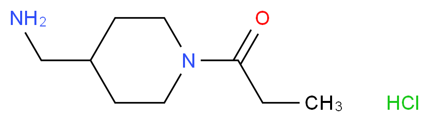 4-(Aminomethyl)-1-propanoylpiperidine hydrochloride_Molecular_structure_CAS_)
