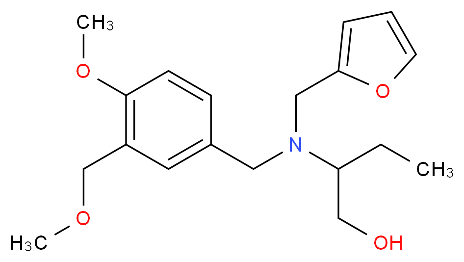 2-{(2-furylmethyl)[4-methoxy-3-(methoxymethyl)benzyl]amino}butan-1-ol_Molecular_structure_CAS_)