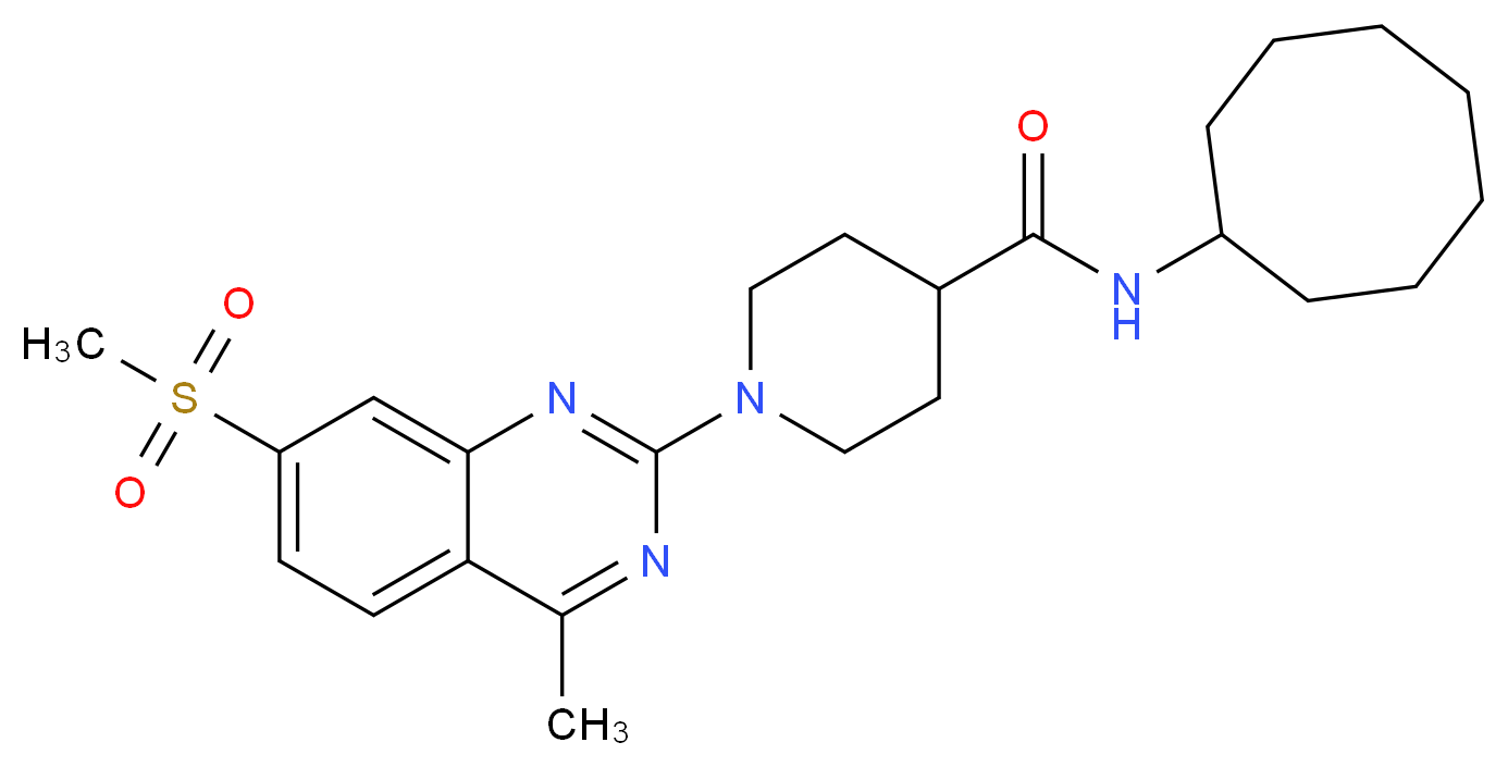N-cyclooctyl-1-[4-methyl-7-(methylsulfonyl)-2-quinazolinyl]-4-piperidinecarboxamide_Molecular_structure_CAS_)