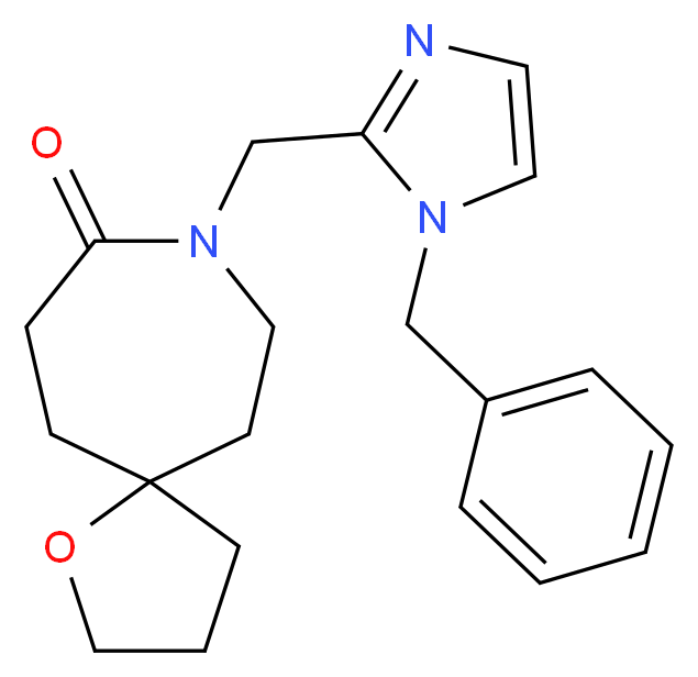 8-[(1-benzyl-1H-imidazol-2-yl)methyl]-1-oxa-8-azaspiro[4.6]undecan-9-one_Molecular_structure_CAS_)