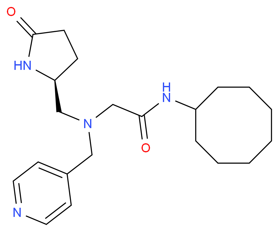 N-cyclooctyl-2-[{[(2S)-5-oxopyrrolidin-2-yl]methyl}(pyridin-4-ylmethyl)amino]acetamide_Molecular_structure_CAS_)