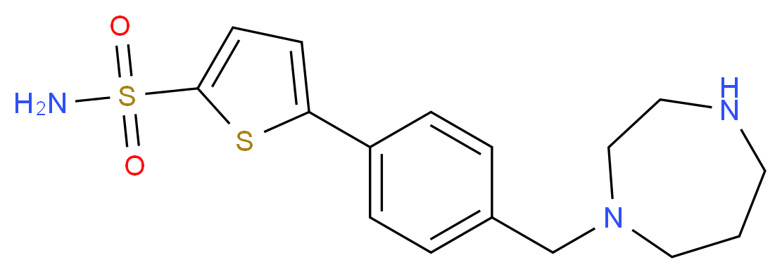 5-[4-(1,4-diazepan-1-ylmethyl)phenyl]thiophene-2-sulfonamide_Molecular_structure_CAS_)